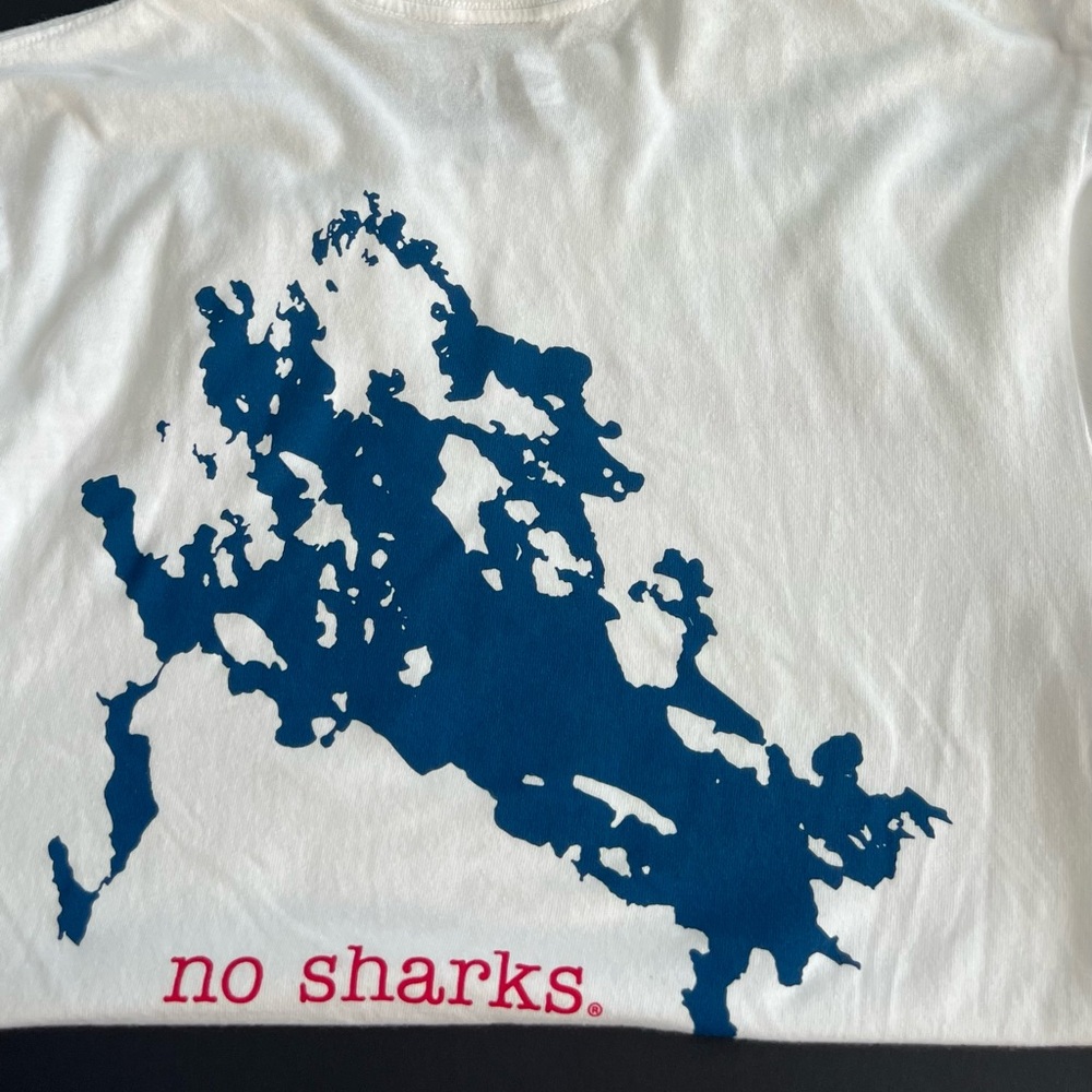 Lake Winnipesaukee  NWT mens LS white “Shark” unsalted cotton shirt - Picture 7 of 8